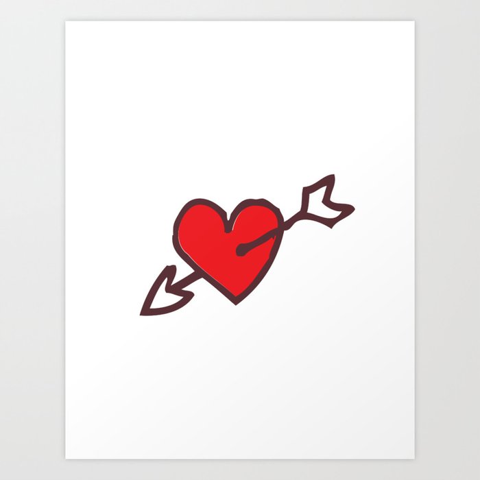 Cupid Heart Arrow Funny Nursery Cartoon Drawing Design Art Print By Themingdesigns Society6 How to draw cupid with a bow and arrows. cupid heart arrow funny nursery cartoon drawing design art print by themingdesigns