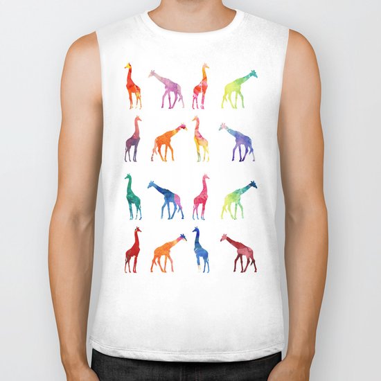 Giraffes Biker Tank