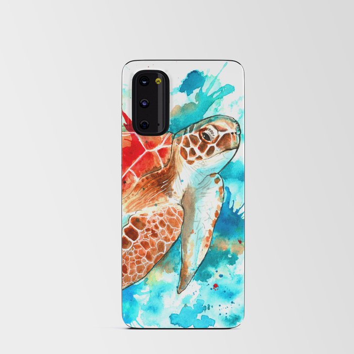 Beautiful Watercolour Turtle Android Card Case