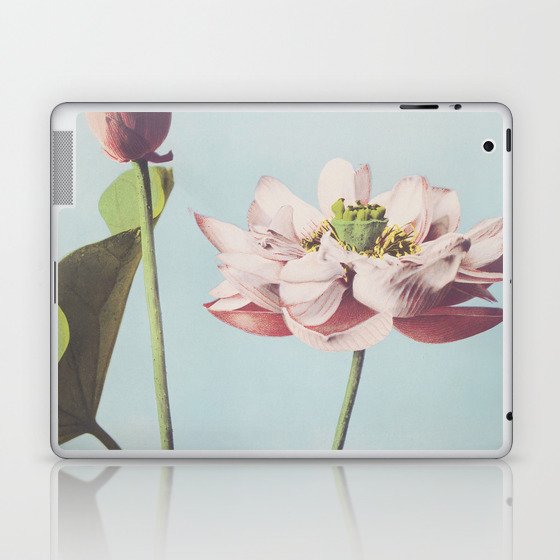 Lotus Floral Botanical Vintage Illustration Laptop & iPad Skin