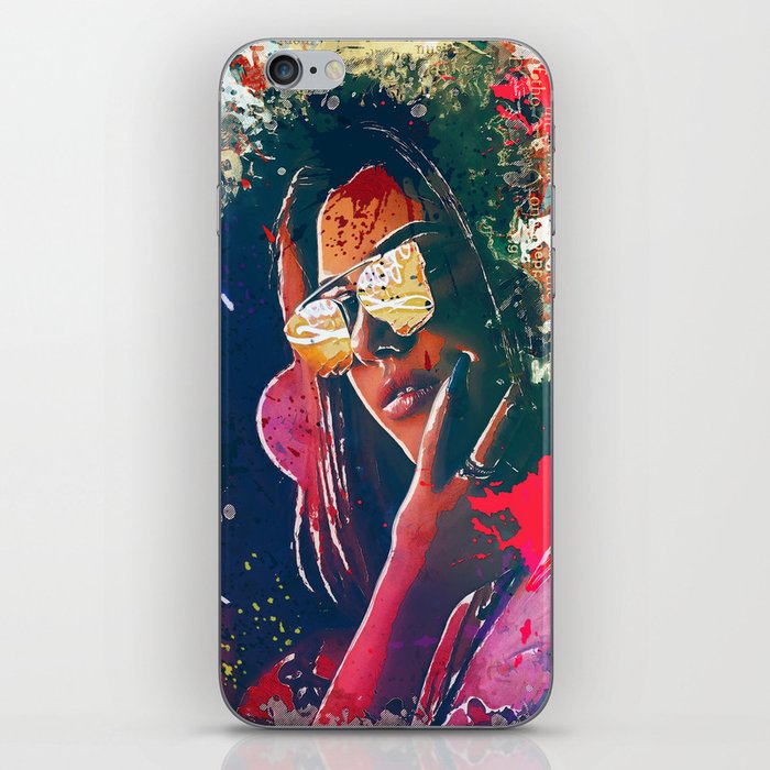 art portrait of a girl iPhone Skin