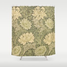 Chrysanthemum by William Morris 1877 Antique Vintage Victorian Jugendstil Art Nouveau Retro Pattern Shower Curtain