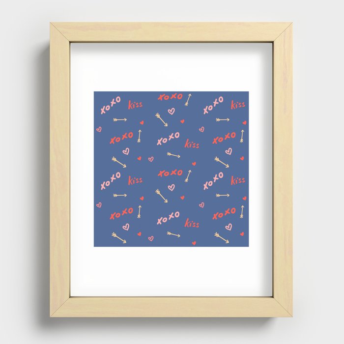 Kisses and Hugs Recessed Framed Print