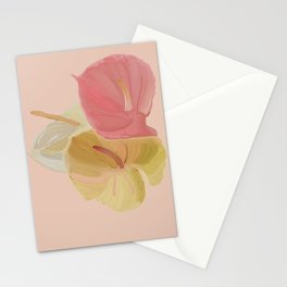 Three Anthuriums Stationery Cards