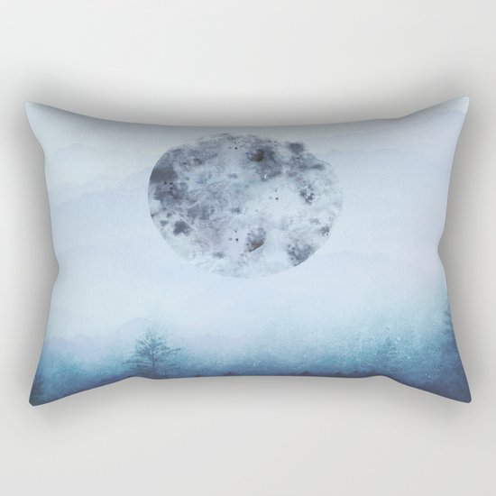 Watercolor Moon Rectangular Pillow