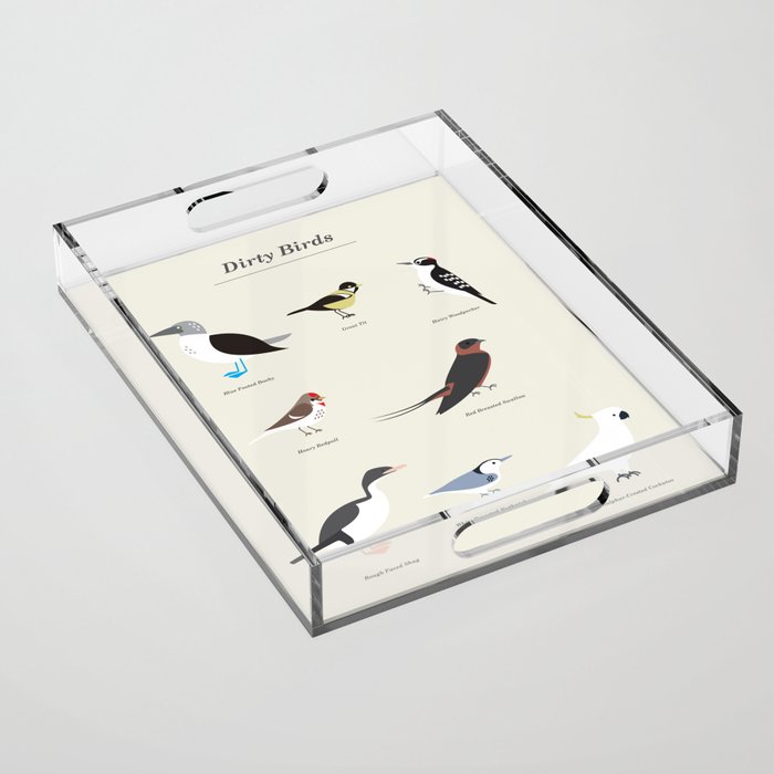 Dirty Birds Acrylic Tray