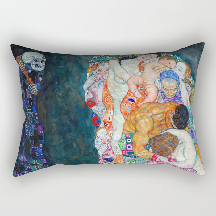 Gustav Klimt - Death and Life Rectangular Pillow