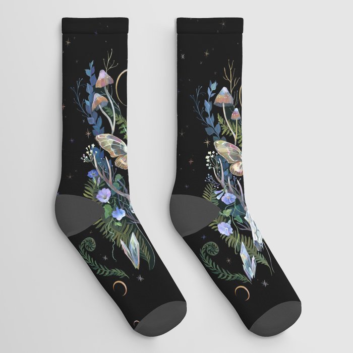 Deer Skull Crystals Garden Socks