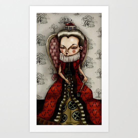 Queen of hearts Art Print