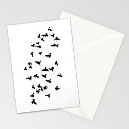 Flock of flying birds Stationery Cards