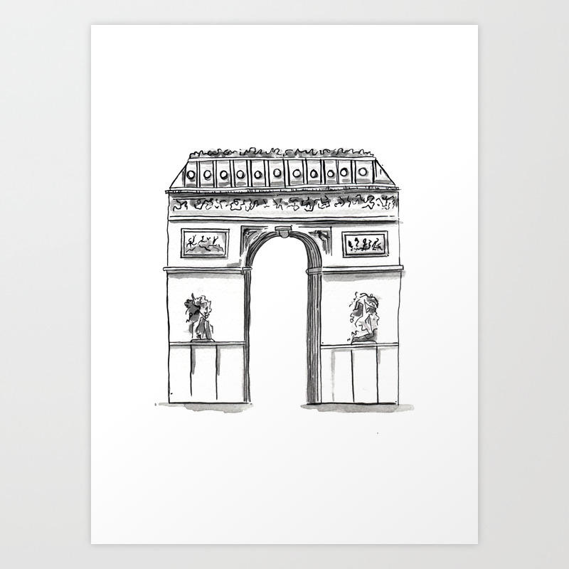 Arc De Triomphe Sketch No 2 Art Print By Theaestate Society6