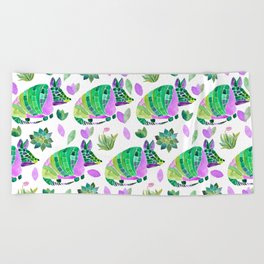 Armadillo - Amethyst  Beach Towel