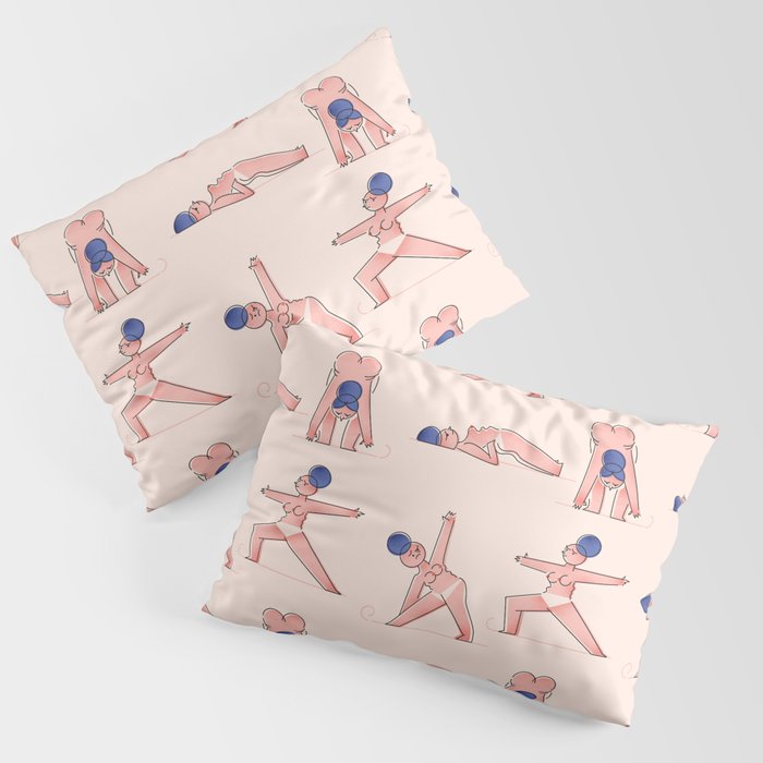 Almost Naked Sporty Chubbies Yoga Pillow Sham