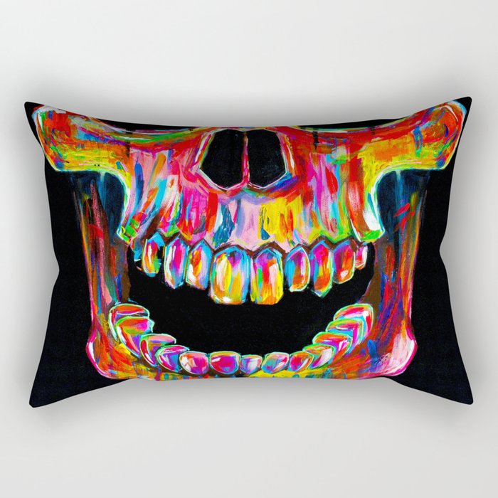 Chromatic Skull Rectangular Pillow