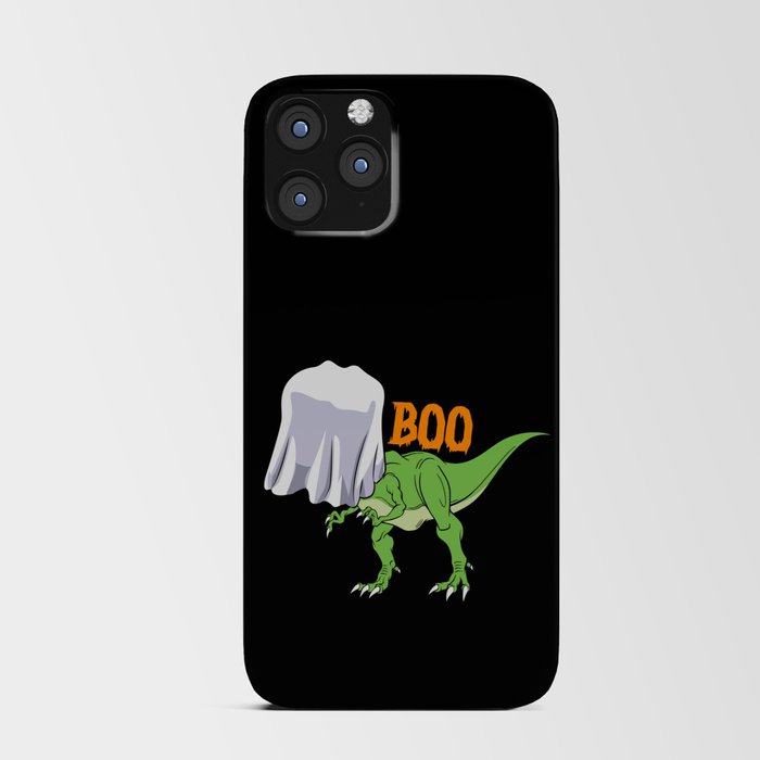 Halloween Ghost T-Rex Funny Boo Dinosaur iPhone Card Case