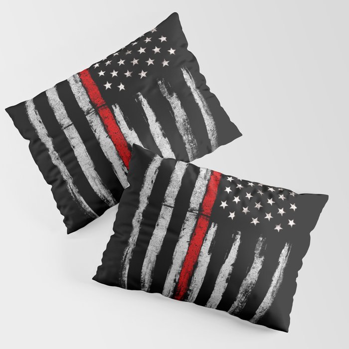 USA red line flag Pillow Sham