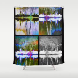 002  19 07 2020 Double Trees  Shower Curtain