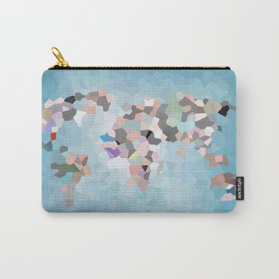 Travel Map Geometric Abstract of the World Carry-All Pouch