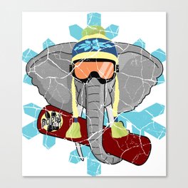Elephant Snowboard | DopeyArt Canvas Print