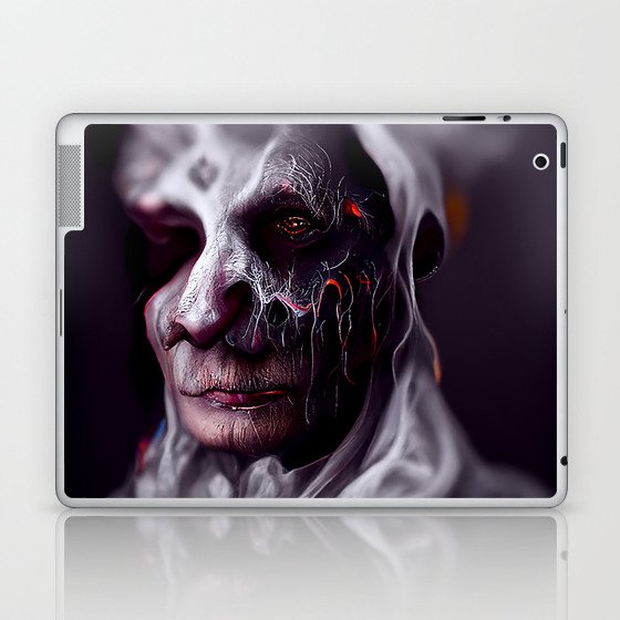 Scary ghost face #4 | AI fantasy art Laptop & iPad Skin