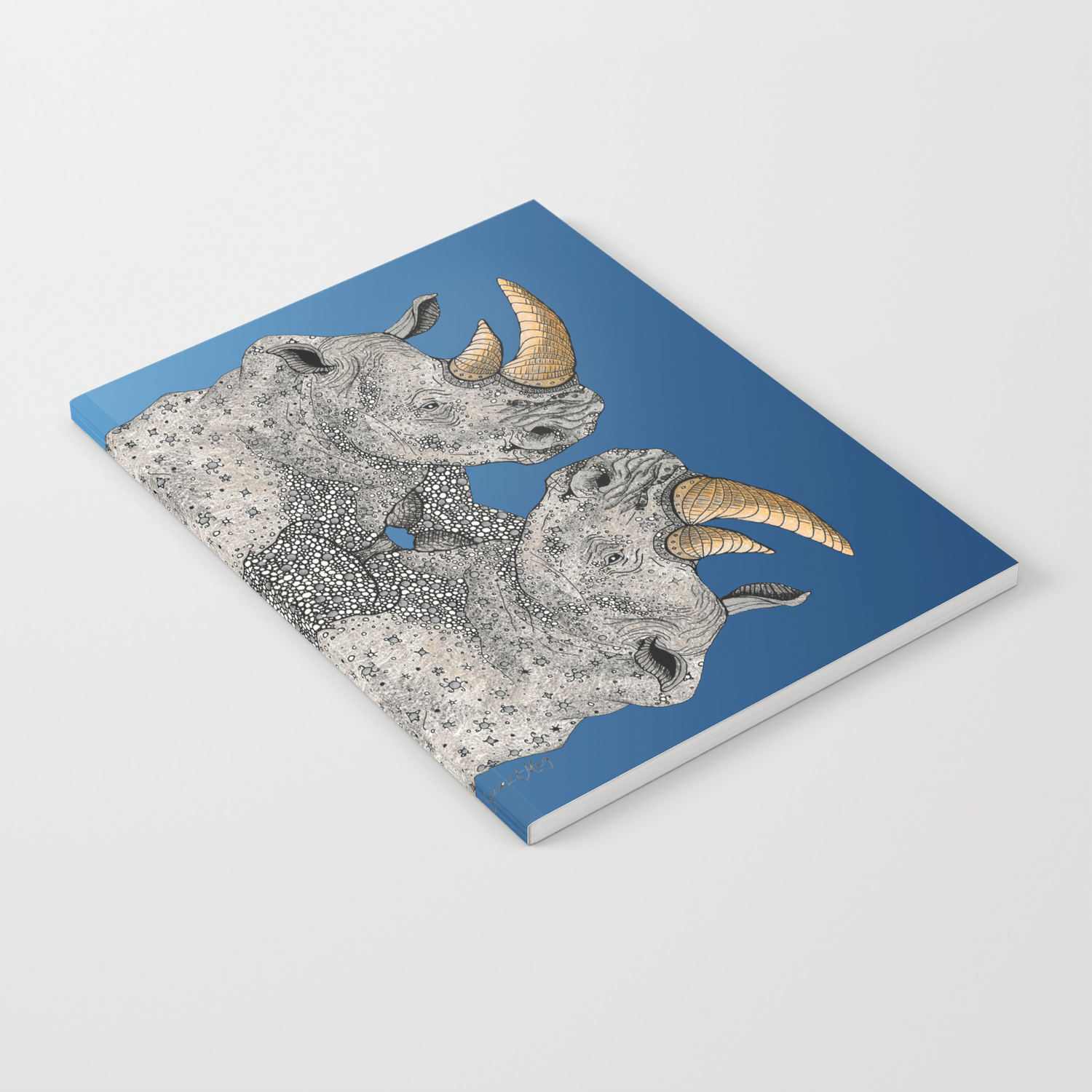 Rhino Totem Notebook by Free Spirit Meg | Society6