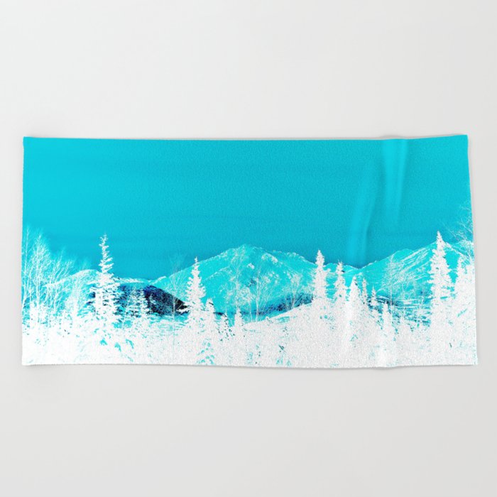 Turquoise Alaska - Pop Art I Beach Towel