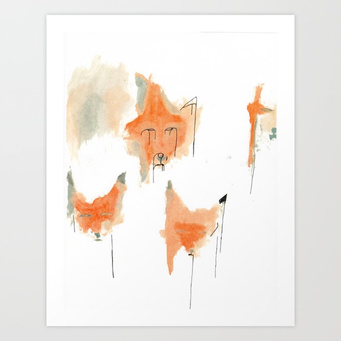 Foxes(2) Art Print