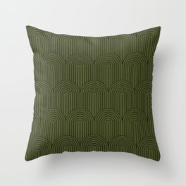 Art Deco Arch Pattern VIII Throw Pillow