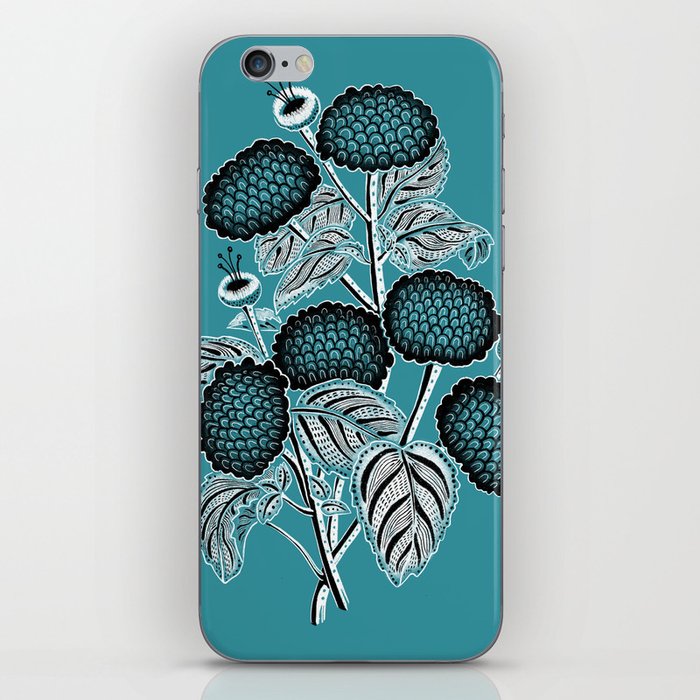 Wild flower illustration iPhone Skin