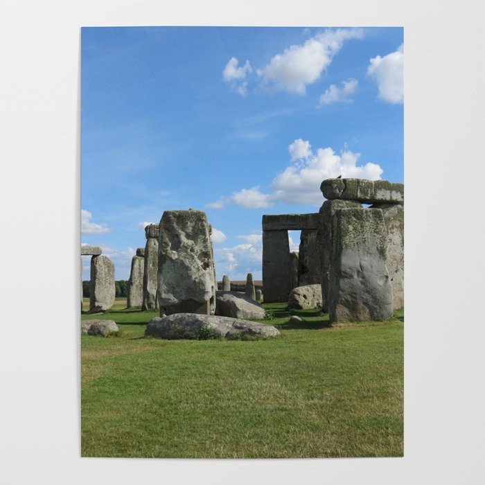 Great Britain Photography - The Famous Stonehenge Under The Blue Sky Poster