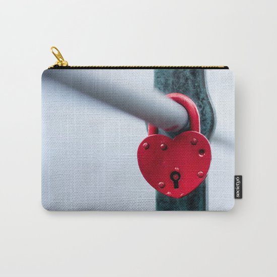 Red Heart Lock Carry-All Pouch