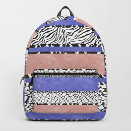 Stripes animal print 4 Backpack