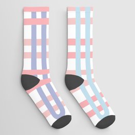 Woven - Pink and Blue Socks