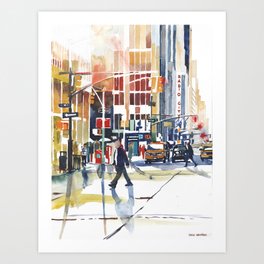 New York area next to W 53rd St Art Print