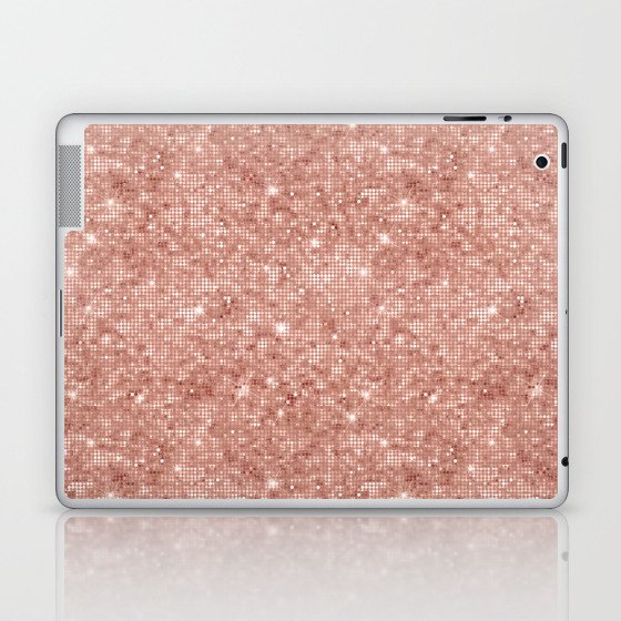 Luxury Rose Gold Sparkly Sequin Pattern Laptop & iPad Skin