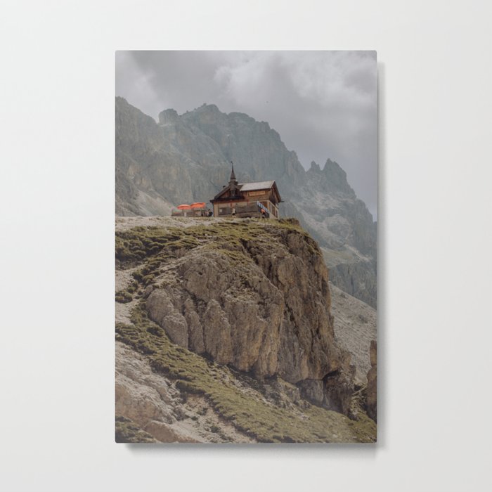 Mountain hut in the Dolomites | Travel Photography | art photo print Metal Print