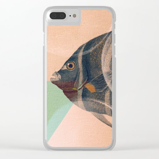 Fish Between Circles 2 Clear iPhone Case