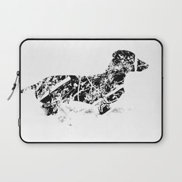 Dachshund in the snow Laptop Sleeve