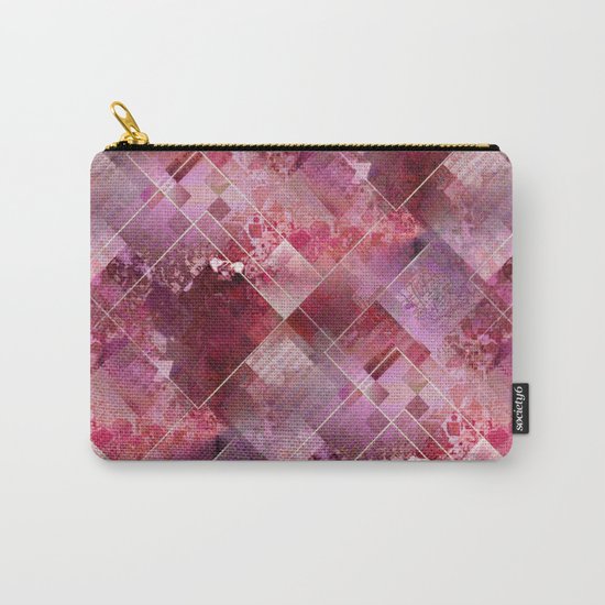 Marbleized Strawberry Carry-All Pouch