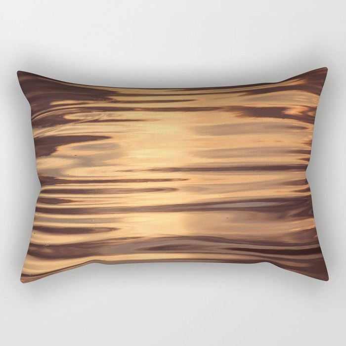 Wavy water in sunset Rectangular Pillow