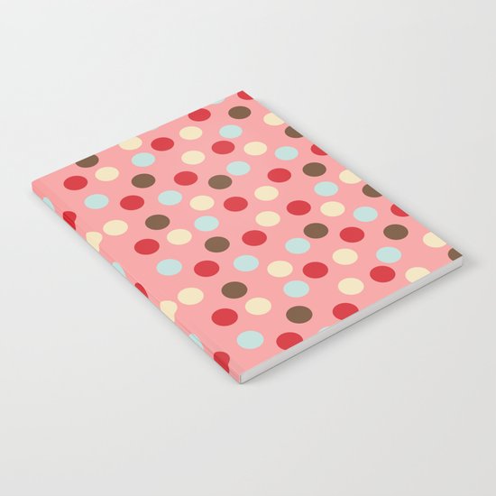 Christmas dots pink Notebook