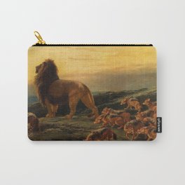 The King and his Satellites by Briton Riviere Carry-All Pouch