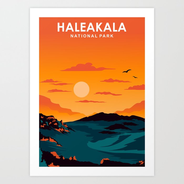 Haleakala National Park Travel Poster Art Print