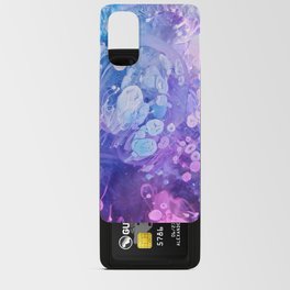 Madeleine - Purple and Blue Mysterious Abstract Art - Details in Pattern - Midnight Vibe Android Card Case