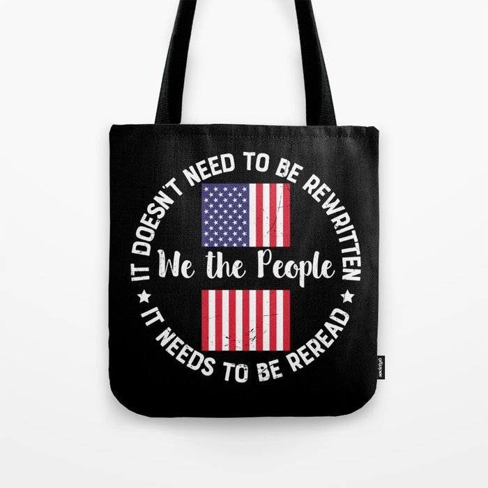 Independence Day American Saying Tote Bag