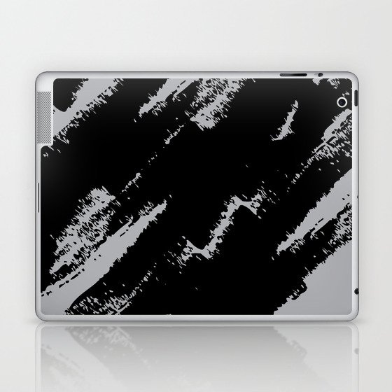 Abstract Charcoal Art Gray Grey Black Laptop & iPad Skin