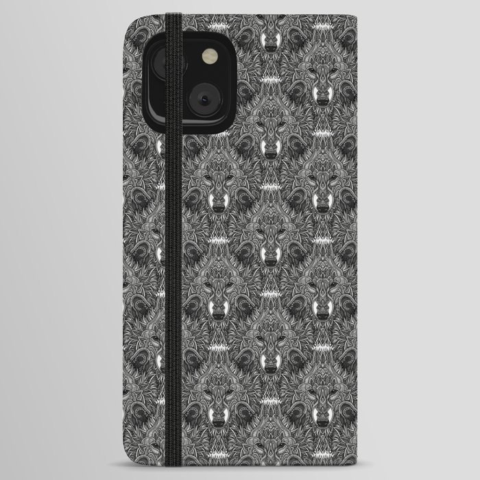 Gray Wolf iPhone Wallet Case
