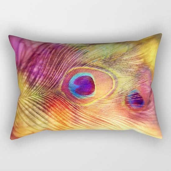 peacock feather Rectangular Pillow