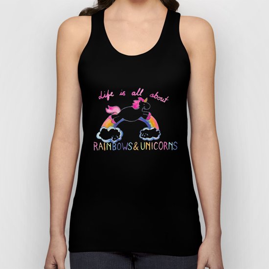 Rainbow Unicorn Unisex Tank Top