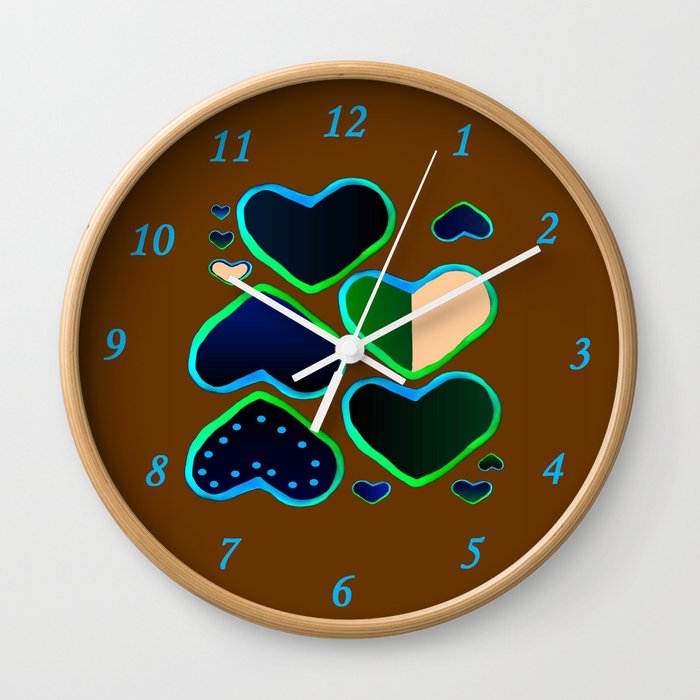 Heart of greenery Wall Clock